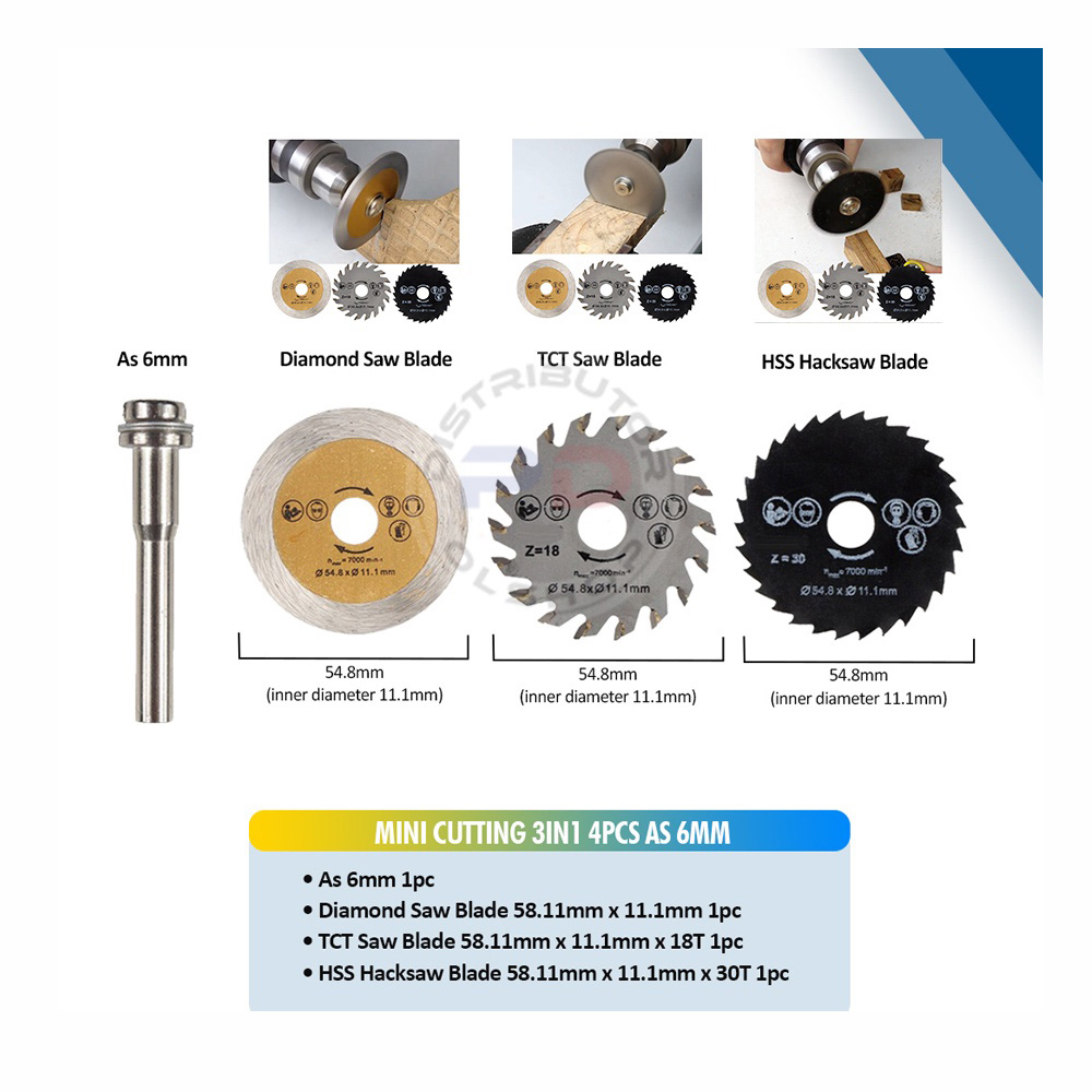 254729706c36e8e78e777ce52c278ee7 Mini Circular Saw Blade Set untuk Die Grinder Mata Gerinda Gergaji Potong Universal - Image 1