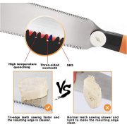 Ryoba Jepang Hand Saw 2 Sisi Gergaji Potong Kayu PVC Paralon Plastik Bambu Serbaguna - Image 2