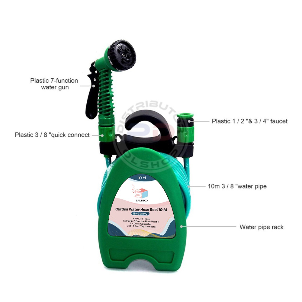 3b7637c11d926ccdba9e3a9ea2d663bf Mini Hose Reel Selang Air Portable 10 Meter Set Gulung Garden Taman Kebun - Image 1