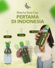 Twizo Twist Cap Matcha Bottle Cup 3pcs – Tutup Botol Matcha Ceremonial Grade Portable - Image 3