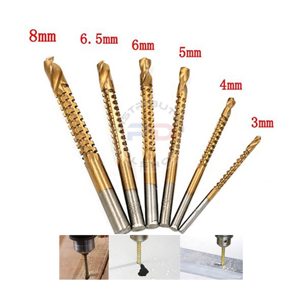 6640a67948818b1e996575ccbf34f35d HSS Grooving Set 6 PCS Saw Drill Bit Mata Bor Gergaji Potong Besi Kayu Serbaguna - Image 1