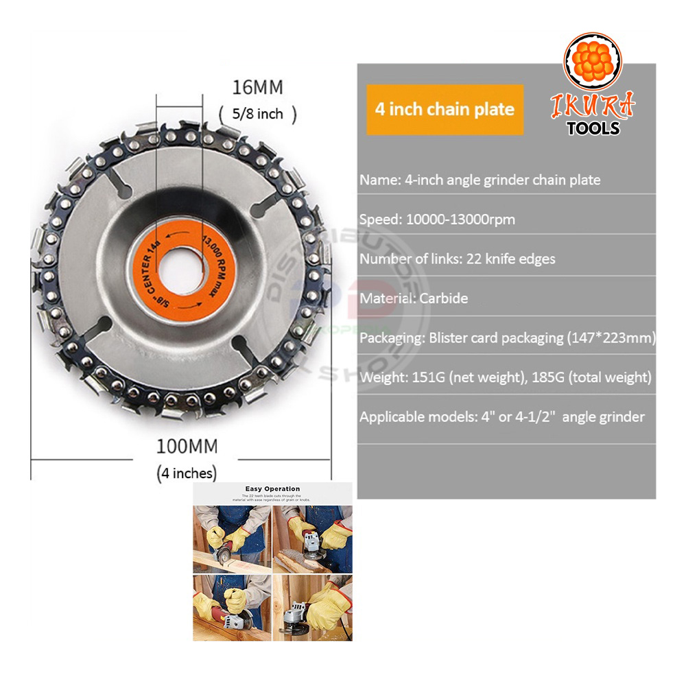 sg-11134201-23010-1rra9dguftmv6f Chainsaw Wood Carving Disc 4 Inch Mata Gerinda Gurinda Ukir Kayu Pahat Serbaguna - Image 1