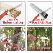 Ryoba Jepang Hand Saw Lentur Gergaji Potong Kayu Pipa PVC Bambu Dahan Serbaguna - Image 2