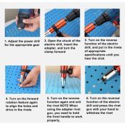 Adaptor Tang Rivet untuk Mesin Bor Elektrik Rivet Gun Nut Tool Adapter - Image 2