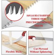 Ryoba Jepang Hand Saw Lentur Gergaji Potong Kayu Pipa PVC Bambu Dahan Serbaguna - Image 3