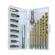 Countersink Drill Bit Set Mata Bor Kayu Besi Baja Aluminium Obeng Kombinasi Serbaguna