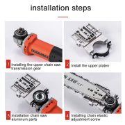 Mini Saw Adapter untuk Gerinda Tangan Konverter Potong Kayu Grinder Attachment - Image 3