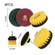 Set Sikat Bor Poles Gosok Pembersih Serbaguna Drill Brush Attachment Universal - Image 3