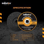 Sabetzu Grinding Wheel 4 Inch Batu Mata Mata Gerinda Poles Besi 4Inch x 6mm - Image 2