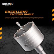 SDS Hollow Core Drill Bit 90 95 100mm Kepala Mata Bor Beton Core Drill Heavy Duty - Image 2