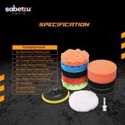 Polishing Set 12 Pcs 3, 4, 5, 7 Inch – Busa Poles & Waxing Mobil Motor - Image 2