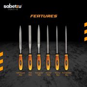 Mini File Set 6 PCS Kikir Besi Kayu 160mm Alat Kikir Serbaguna Universal - Image 2