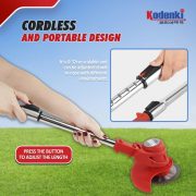 Cordless Grass Trimmer 12V Mesin Potong Rumput Baterai Tanpa Kabel Portable - Image 3