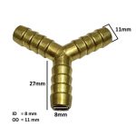 Nepel Y 3/8 (11mm) – Sambungan Selang Kompresor Udara / Gas