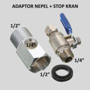 Fitting Konektor Ball Valve 1/2 ke 1/4 Selang – Stop Kran RO Filter - Image 4