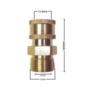 Adaptor Nepel Kopler Konektor Quick Release M22 1/4 Male Female Jet Cleaner Pressure Washer - Image 2