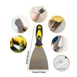 Kape Stainless Gagang Karet Scraper Pembersih Kerak Skrap Scrap Multifungsi
