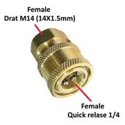 Adaptor Nepel Quick Release M14, 1/4, G1/4 – Konektor Male Female - Image 4