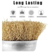 Mata Bor Sikat Kawat Besi Mangkok 5PCS Wire Brush Penghilang Karat Pembersih Logam - Image 3