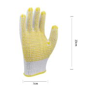 Sarung Tangan Kerja Benang Rajut Putih Bintik Dot Tebal Tidak Licin Serbaguna Glove - Image 2