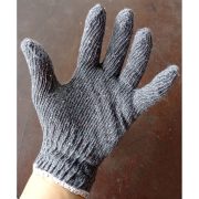 Sarung Tangan Safety Kerja Benang Rajut Tebal Anti Licin Hitam Abu Serbaguna Glove - Image 3