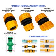Nepel Konektor Selang Air 1/2, 3/4, 5/8 Inch – Adaptor Male Female Kuat & Anti Bocor