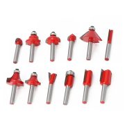 Router Bit Set 12 PCS 1/4 Inch Mata Mesin Profil Kayu Electric Wood Trimmer Ukir Serut - Image 3