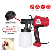 Electric Spray Gun Mesin Semprot Cat Minyak Air Kayu Besi Furniture Nozzle Kuningan
