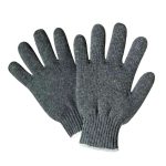 Sarung Tangan Safety Kerja Benang Rajut Tebal Anti Licin Hitam Abu Serbaguna Glove