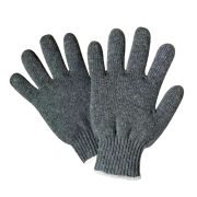 Sarung Tangan Safety Kerja Benang Rajut Tebal Anti Licin Hitam Abu Serbaguna Glove